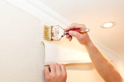 Pose de papier peint aux Ilhes — revêtements muraux et toiles de verre